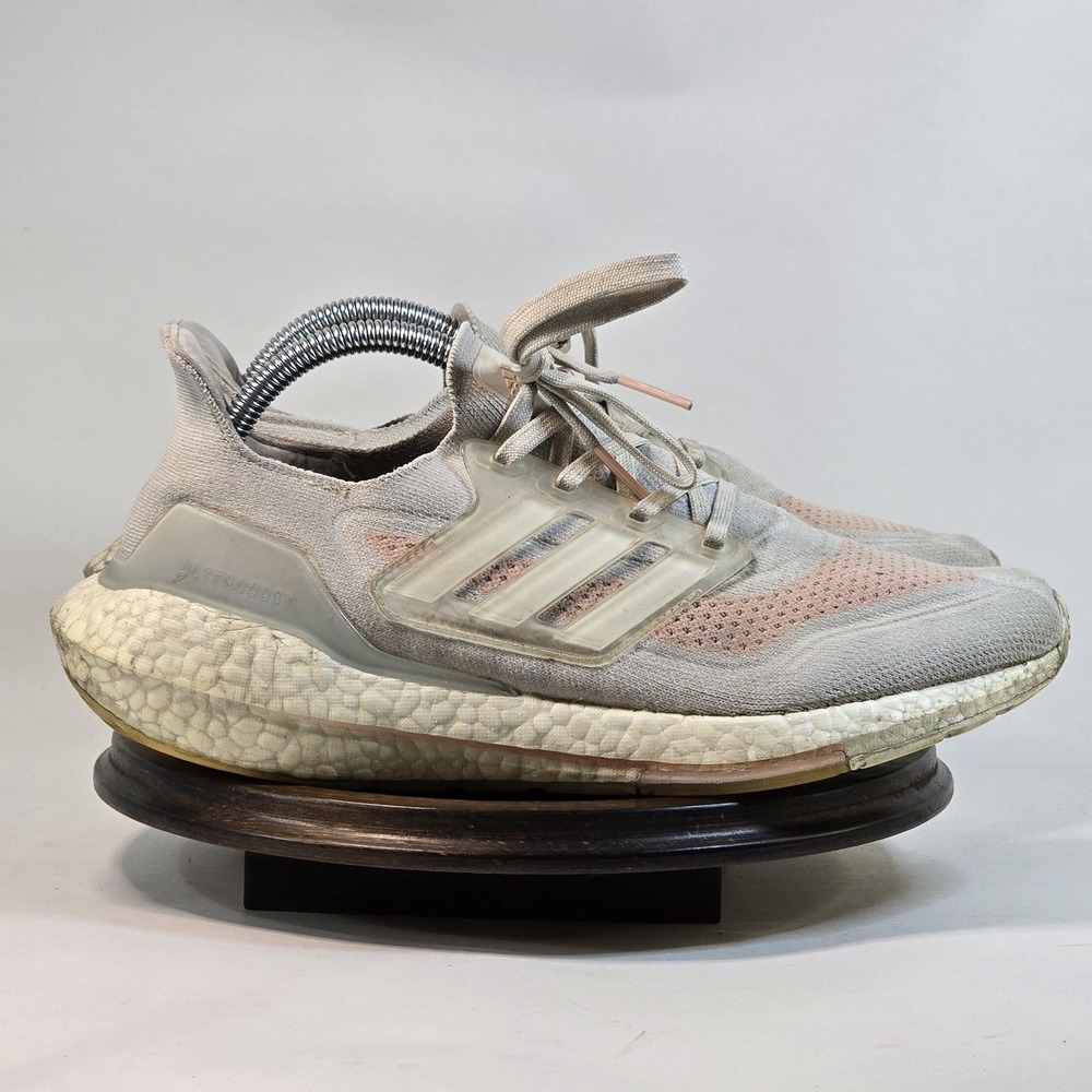 Adidas Ultraboost 21 Shoes Womens Size‎ 9 Gray Running Continental Sole FY0396